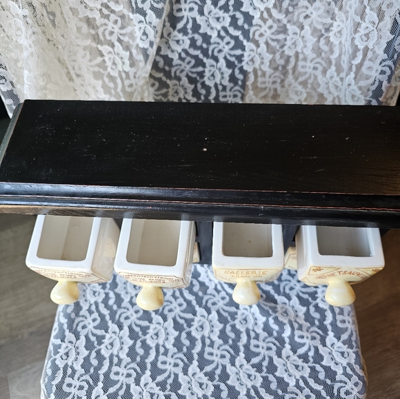 Vintage style French apothecary mini spice cabinet - Picture 8 of 16